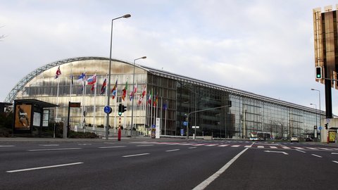luxembourg / Luxembourg - 10 27 2019: European Investment Bank Luxembourg, Banque européenne d'investissement