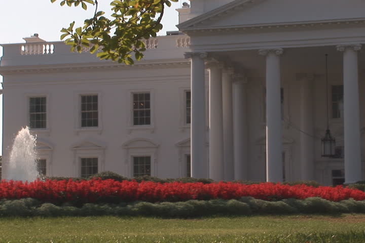 NTSC: White House - entrance with fountain