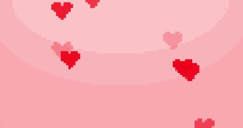 Heart 8-bit. Pixel art heart.