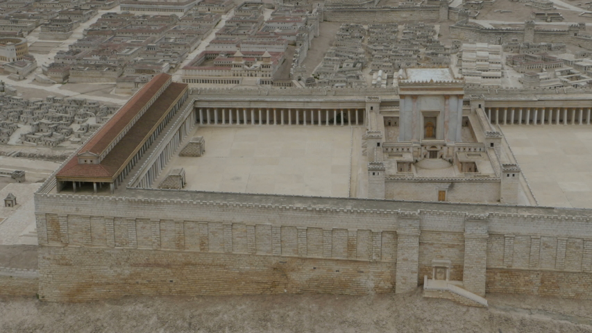 Panoramic view of the Holyland model of Jerusalem - the site at the Israel museum