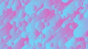 Cyan and pink minimal geometric abstract motion design. Seamless loop. Video animation Ultra HD 4K 3840x2160