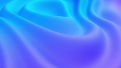 Wavy dynamic surface. Abstract background with blue and purple wave ripples. Creamy substance. Motion design template. 3d animation. Composition with topography relief. 4K UHD. Seamless loop texture