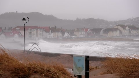 8th, February, 2020 Wales United Kingdom. Storm Ciara hitting the uk mainland.