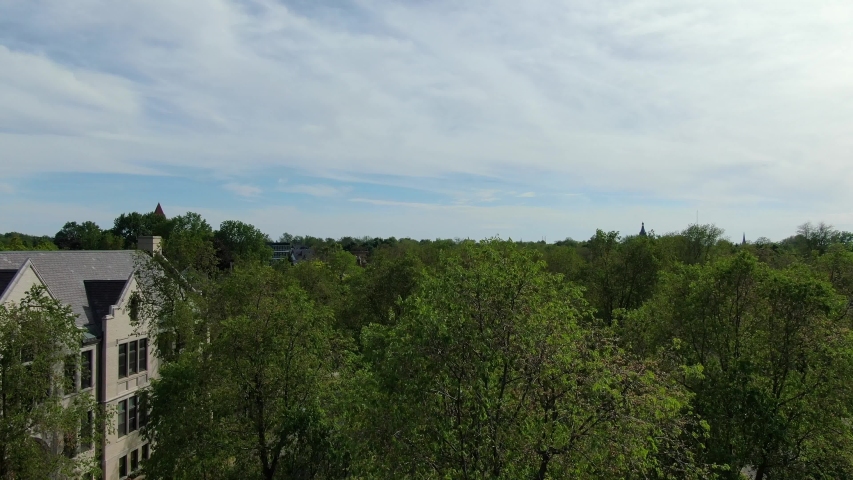 Buffalo, New York elmwood aerial footage