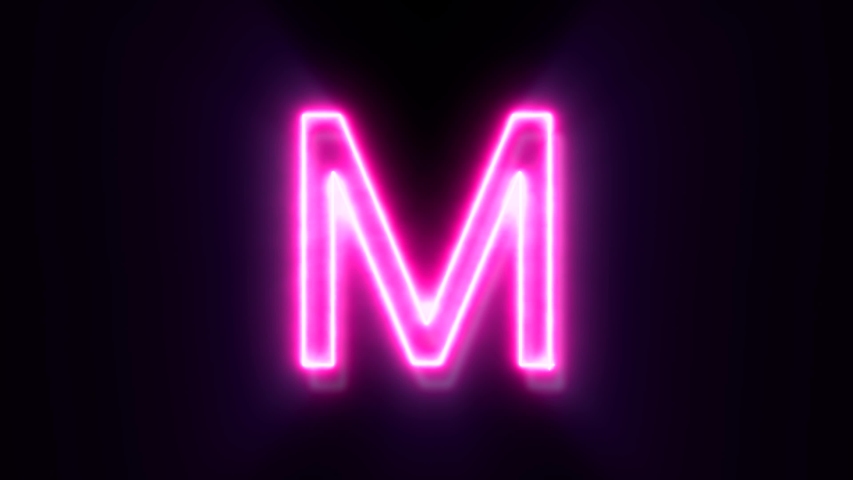 neon letter m