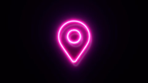 Map Marker Neon Sign Appear Stock Footage Video 100 Royalty Free Shutterstock