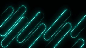 Neon abstract line blue background in
