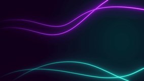 Neon abstract line light purple blue background in