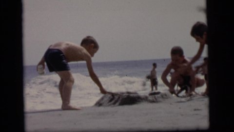 CAMDEN NEW JERSEY-1964: Children Playing In The Beach