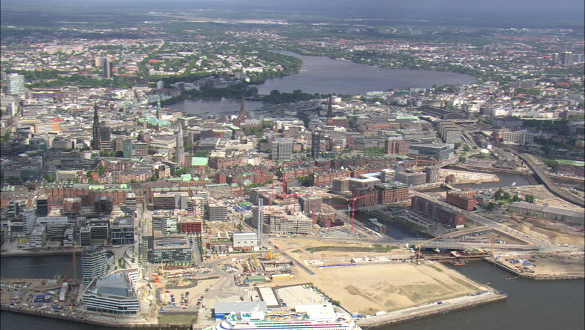 AERIAL Germany-Hamburg From The Elbe 2009