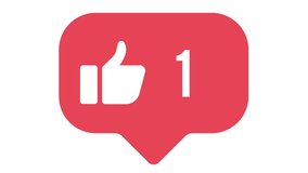 Flat design thumbs up 4K social media like counter, shows clicks over time on a white background with alpha matte - Powered by Shutterstock - Get 15% off with code: PIKWIZARD15
