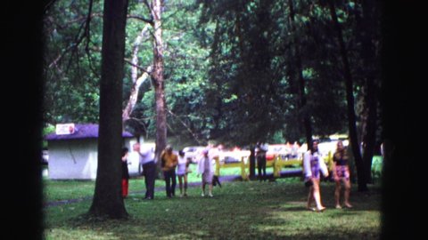GALENA ILLINOIS USA-1967: People Walking In A Park