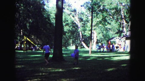 GALENA ILLINOIS USA-1967: Childrens Playing Football