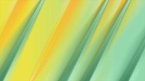 Minty green and yellow smooth stripes abstract modern background. Liquid gradients motion design. Seamless loop. Video animation Ultra HD 4K 3840x2160