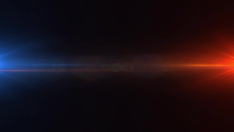 Footages of Blue and Orange Red Flares on dark and black background