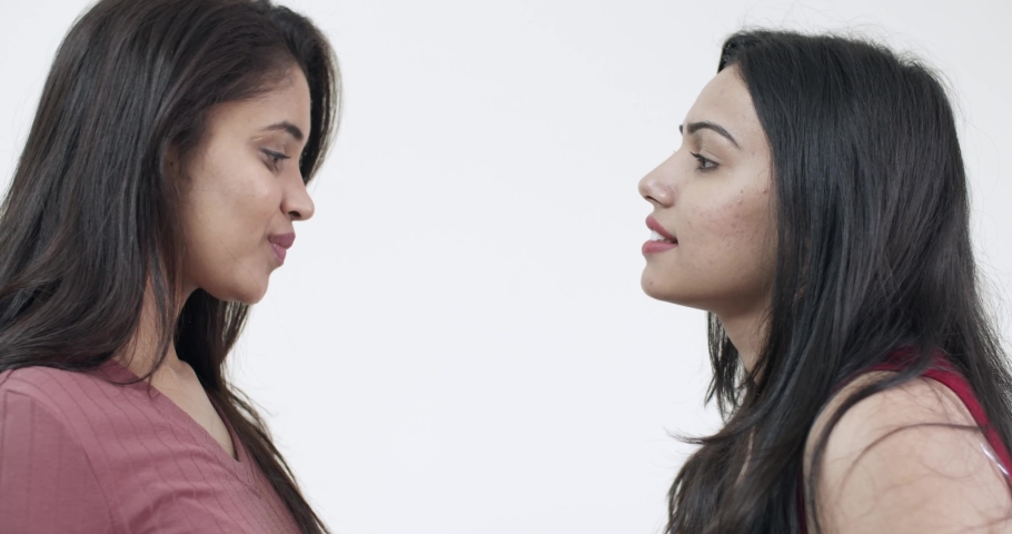 Lesbian lovers celebrate and propose each other on valentine