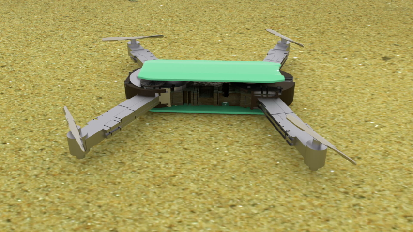 Drone sitting on the ground