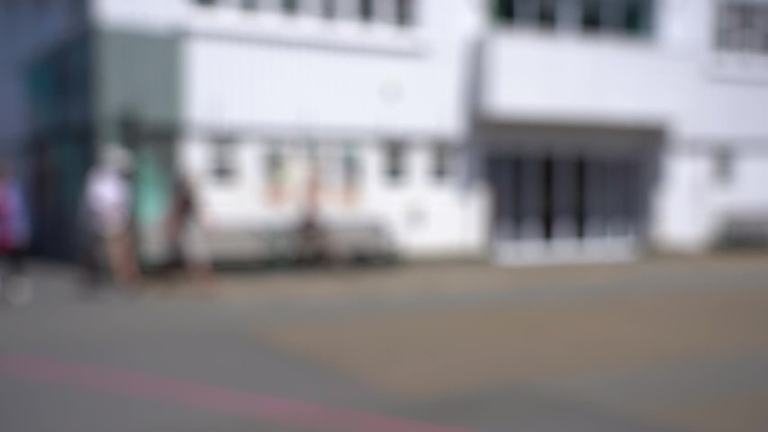 Blurred video of Downtown Wellington City waterfront view in the capital of New Zealand; Slow motion