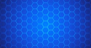 hexagon texture with blue lighting for illustration black Background, dark geometric elegant luxury cool style. motion graphic looping video footage.