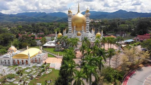 Aerial view of Masjid Ubudiah, Kuala Kangsar, Perak