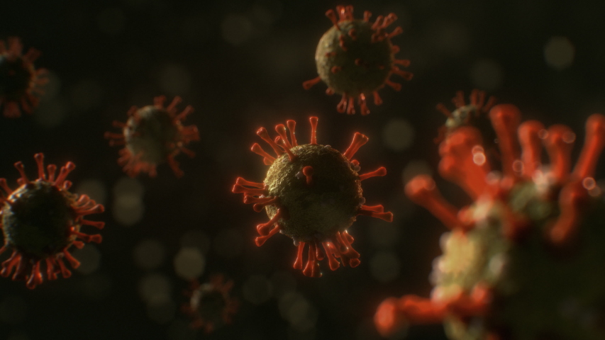 Coronavirus (COVID-19) medical animation. The virus model is realistic. | Shutterstock HD Video #1046669254