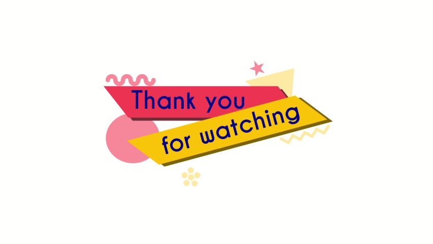 Thank You For Watching Element Stock Footage Video 100 Royalty Free Shutterstock