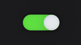 Visualization of Settings Switch in Device GUI. Digitization Button which Change Control Slider Bar Turn on and Turn off. Minimalistic Animated Visual Trend of Interface Element. Digital Interaction - Powered by Shutterstock - Get 15% off with code: PIKWIZARD15