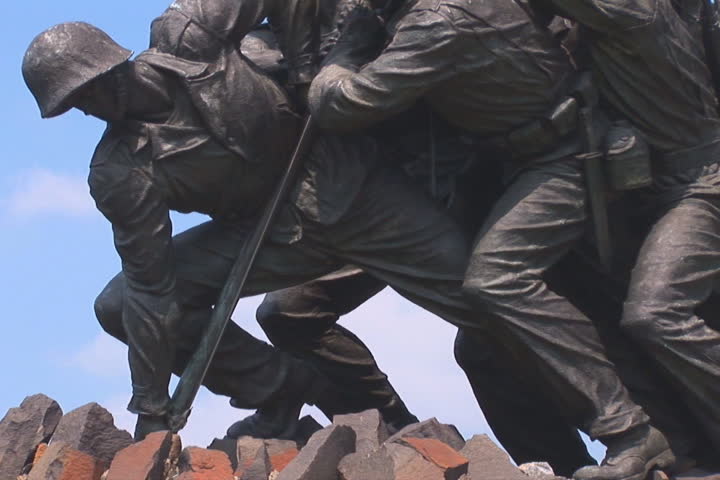 NTSC: Iwo Jima Memorial - tilt up flag