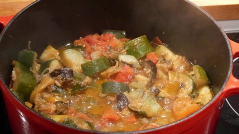 Cooking the ratatouille from Nice