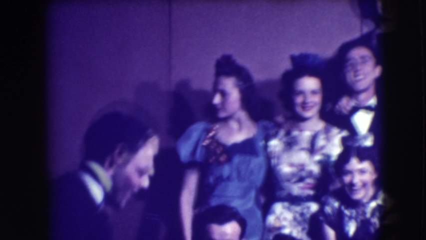 JOLIET ILLINOIS USA-1941: Youth Group Waits To Present Artistic Numbers In Theater With Great Enthusiasm
