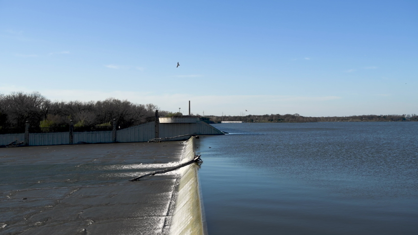 Video of the White Rock Lake Spillway in Dallas, Texas as seen from the Garland Road Overlook