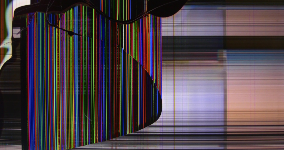 Broken Monitor Cracked Lcd Display 