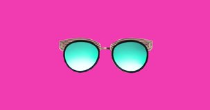 Motion fashion design art. Stylish accessories sunglasses. The choice concept