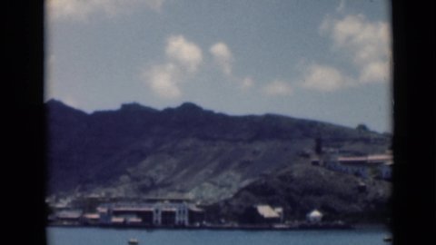 ADEN YEMEN-1946: Panorama Of Port With Boats And Mountains In Background
