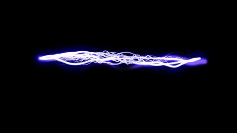 High-quality stock 4k: Electrical storm, blue lightning strikes on black background. The best stock of blue electric discharges, electrical storm, thunderstorm with flashing lightning thunderbolt 