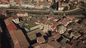 Aerial drone footage view in Cosenza (Calabria) Aerial shot in the south of Italy in a beautiful morning // no video editing