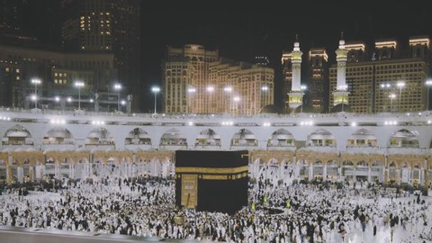 Saudi Arabia- Muslim Mosque of Mecca, pilgrimage of Muslims.