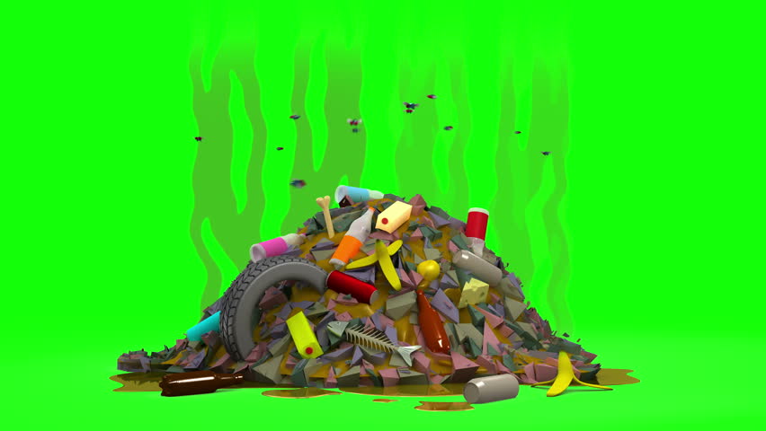garbage dump flies 3d animation cartoon Stock Footage Video (100% ...