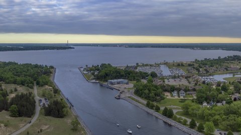Lake Muskegon, Muskegon, Michigan, Aerial