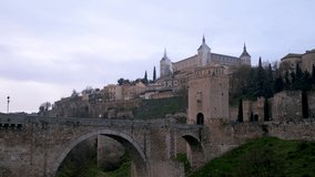 Skyline of Toledo, Spain in 4K