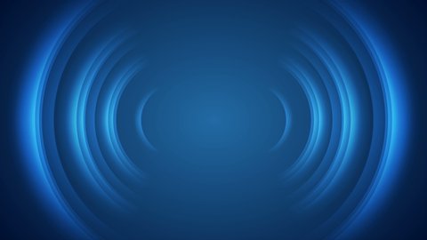 Blue shiny technology motion background with abstract glowing round shapes. Seamless looping. Video animation Ultra HD 4K 3840x2160