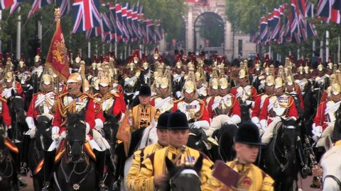 London UK June 2016  Royal Household Cavalry at The Trooping the Colour Ceremony on the Monarchs Official Birthday