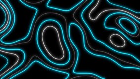 Concept 3-T1 Abstract liquid lines cyan animation background with topographic and neon effects.