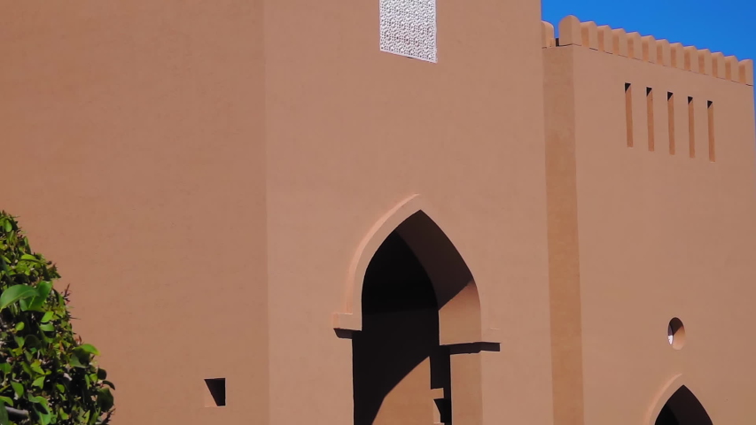 Clay Walls and Courtyard of Nizwa Fort, Oman