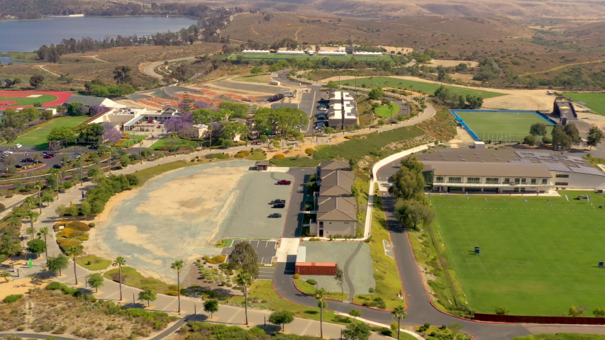 Birdseye view of training grounds for competitors