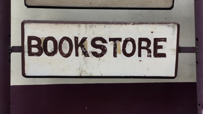 Old Bookstore Signage inside the University
