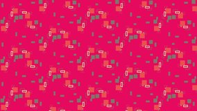 Red background squares infinite zoom abstract video