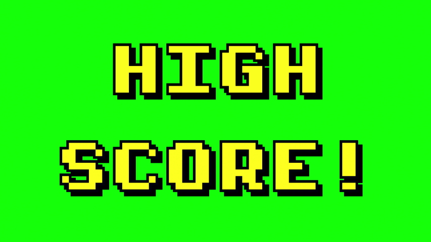 A catchy and cute 8-bit style screen, with the words High Score (a possible outcome of playing a videogame).
 - Powered by Shutterstock - Get 15% off with code: PIKWIZARD15