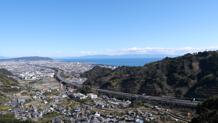 Mt Fuji and Shizuoka City Shizuoka Prefecture Japan
