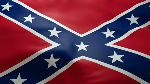 seamless loop confederate flag highly detailed Stock Footage Video (100 ...